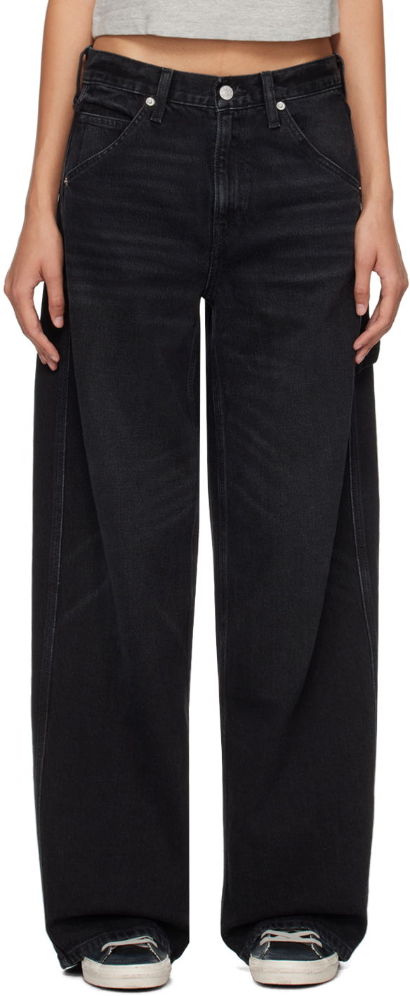Jeans RE/DONE Wide Painter Jeans Svart | 166-03WCARPJN