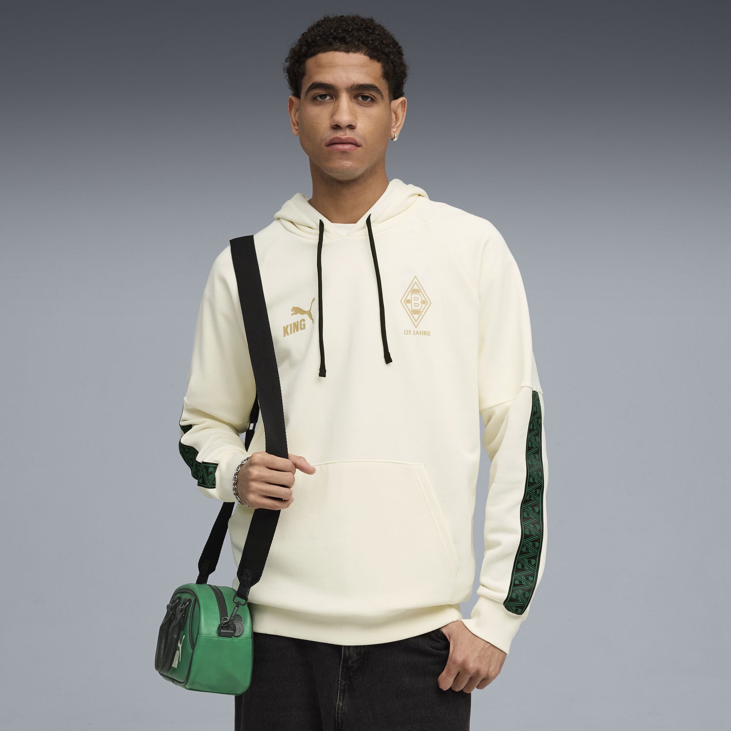 Sweatshirt Puma Borussia Mönchengladbach KING Hoodie Vit | 781497_16, 1