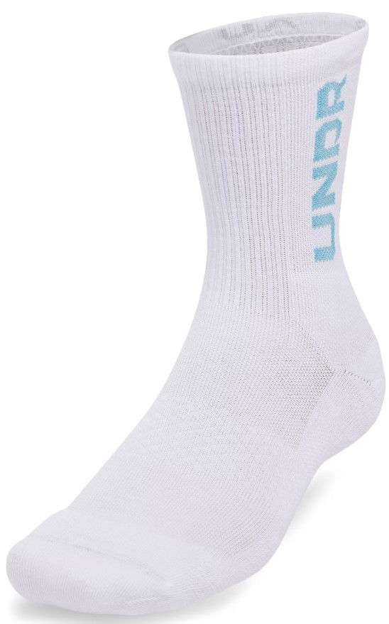 Strumpor Under Armour UA 3-Maker 3pk Mid-Crew Socks Vit | 1373084-103