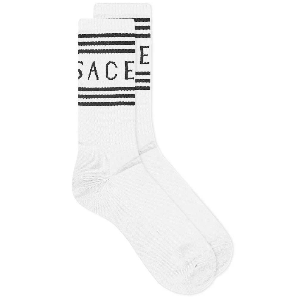 Strumpor Versace Sports Logo Sock Vit | 1008835-1A06357-2W020, 0