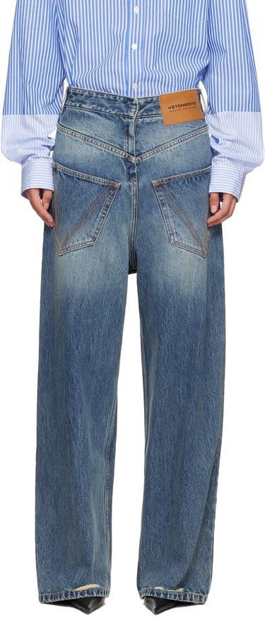 Jeans VETEMENTS Vetements Back To Front Jeans Blå | MH76DP021YB, 0