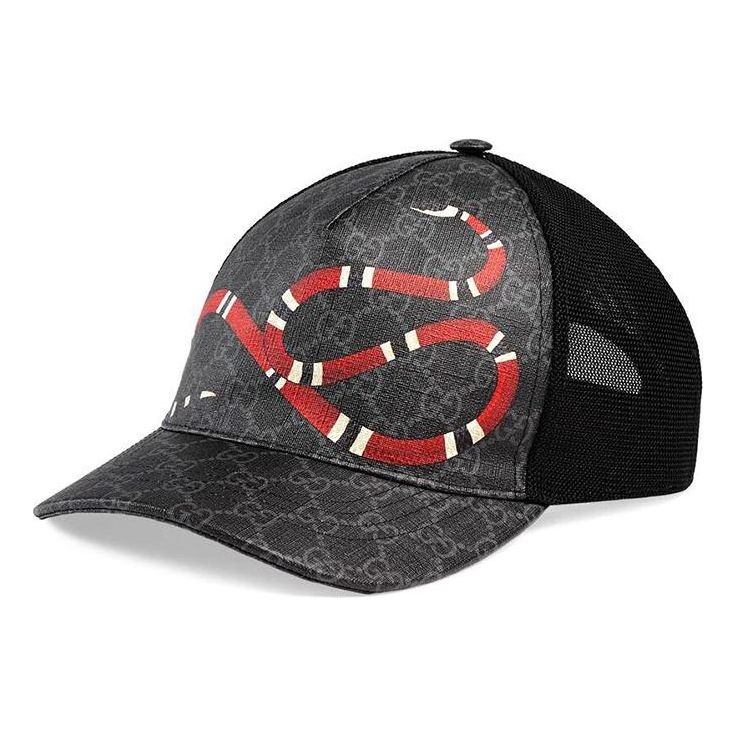 Keps Gucci Kingsnake Print Baseball Hat Svart | 426887-4HB10-1060, 0