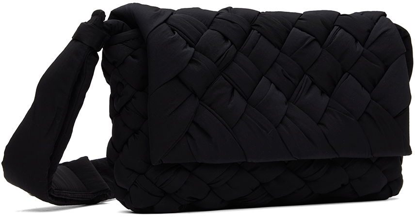 Axelväska Bottega Veneta Bottega Veneta Small Rumple Messenger Bag Svart | 795498-V4GE1-8803, 1