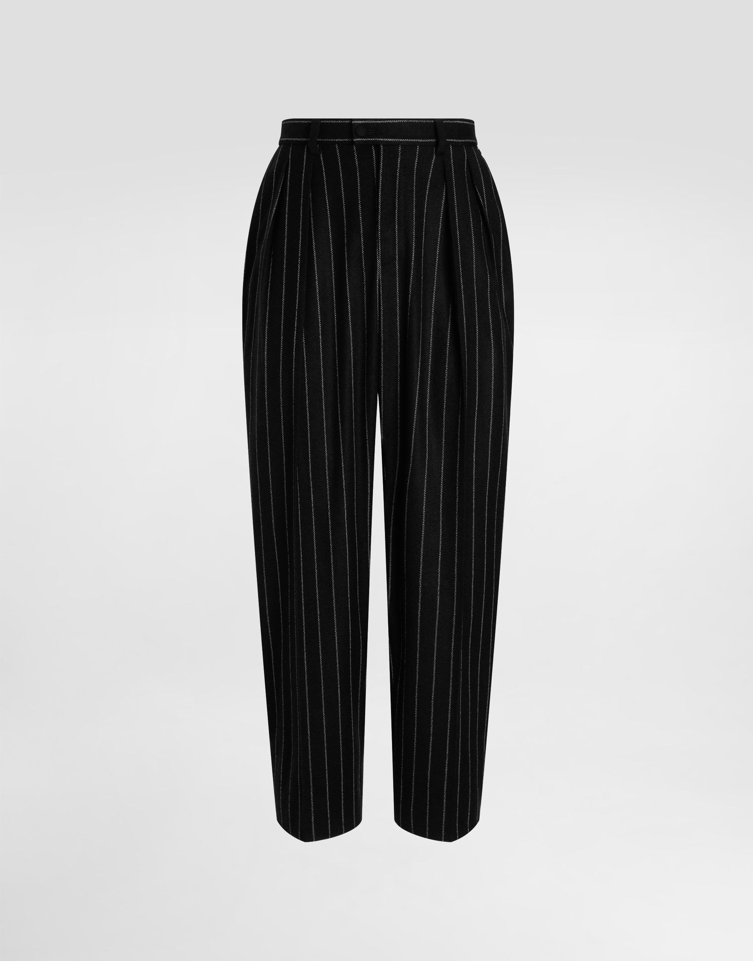Byxor Dolce & Gabbana Dolce & Gabbana Pinstripe Cropped Trousers Svart | GP166TFRMD4S8051, 0