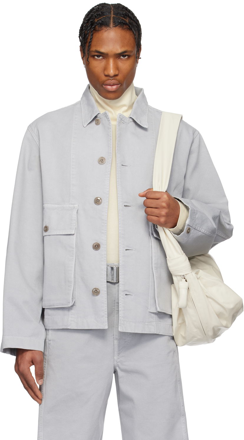 Jacka LEMAIRE Lemaire Boxy Denim Jacket Grå | OW306 LD1036