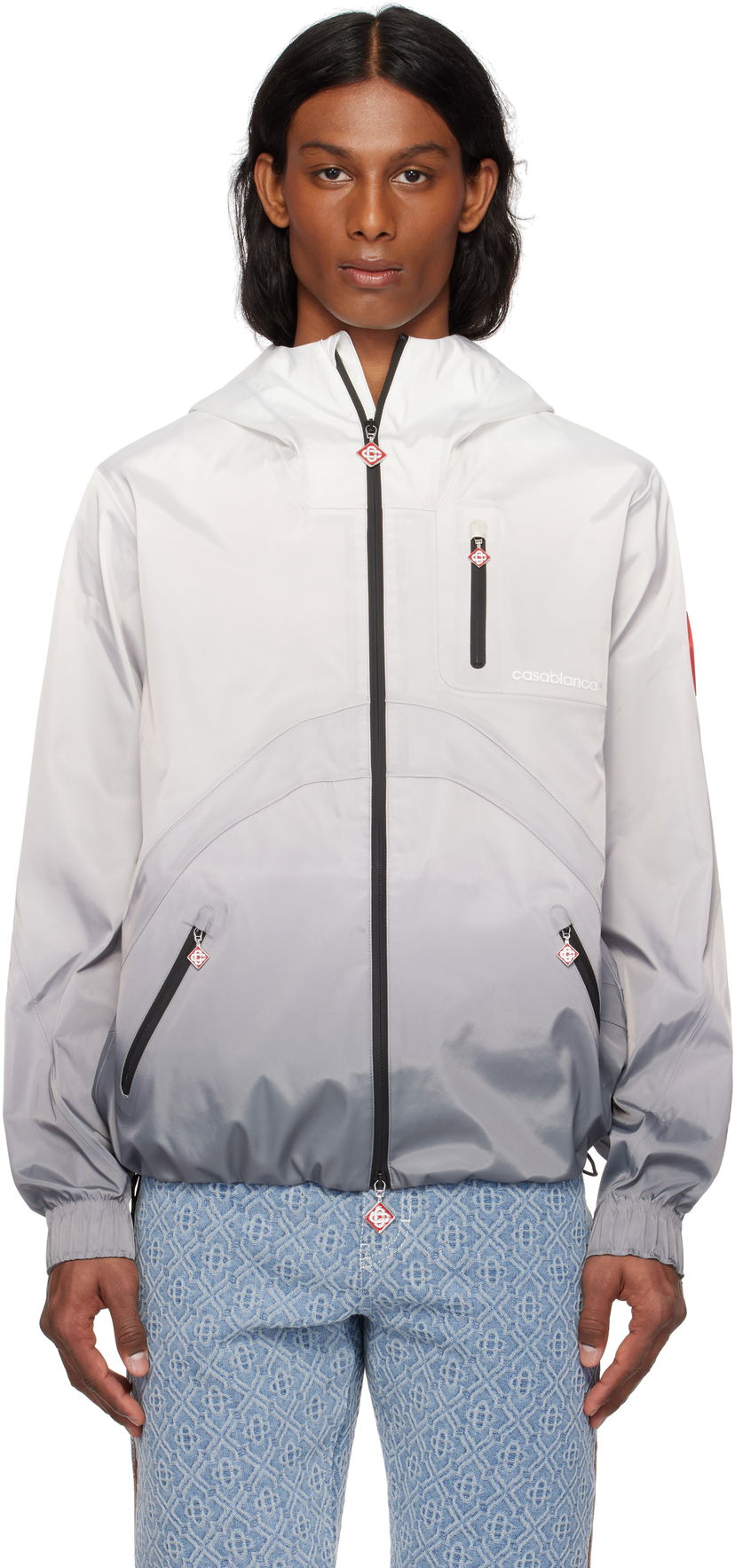 Vindjacka Casablanca Casablanca Gradient Rain Jacket Grå | MPS25-OT-159-01