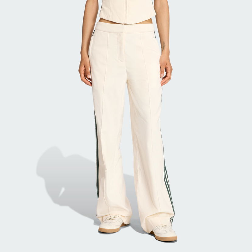 Byxor adidas Originals adidas Originals Velvet Wide Leg Pants Vit | KF2303