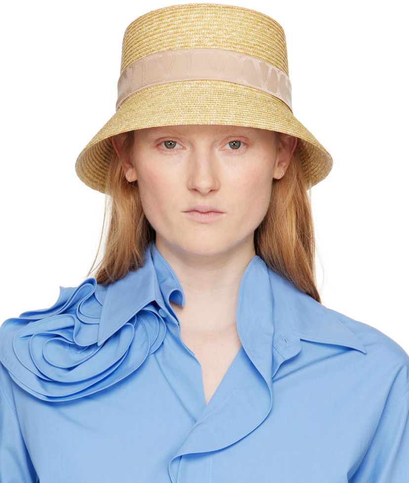 Hatt Valentino Valentino Garavani Iconographe Twilly Bucket Hat Beige | 4W2HGA26VZA