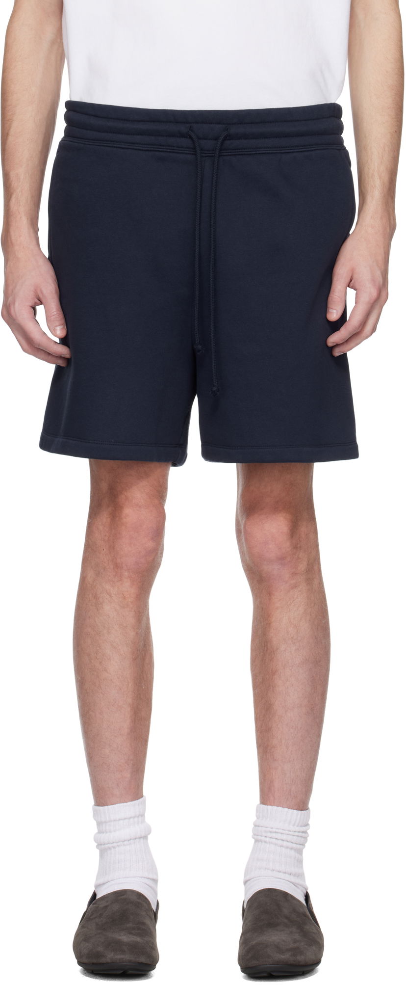 Shorts SKIMS SKIMS Fleece Lounge Relaxed Shorts Mörkblå | BO-SHO-5340M-NAVY