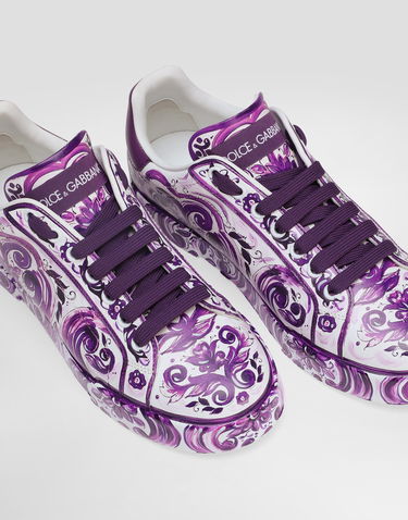 Sneakers och skor Dolce & Gabbana Dolce & Gabbana Portofino Light Strobel Majolica Print Purpur | CK2330AI396I03TN, 3