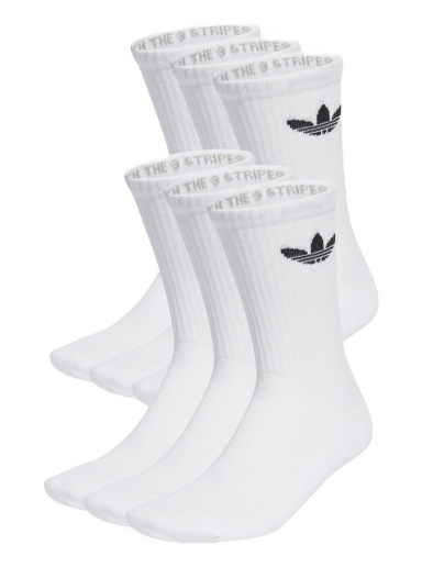 Strumpor adidas Originals Trefoil Cushion Crew Socks –⁠ 6 pack Vit | IJ5619