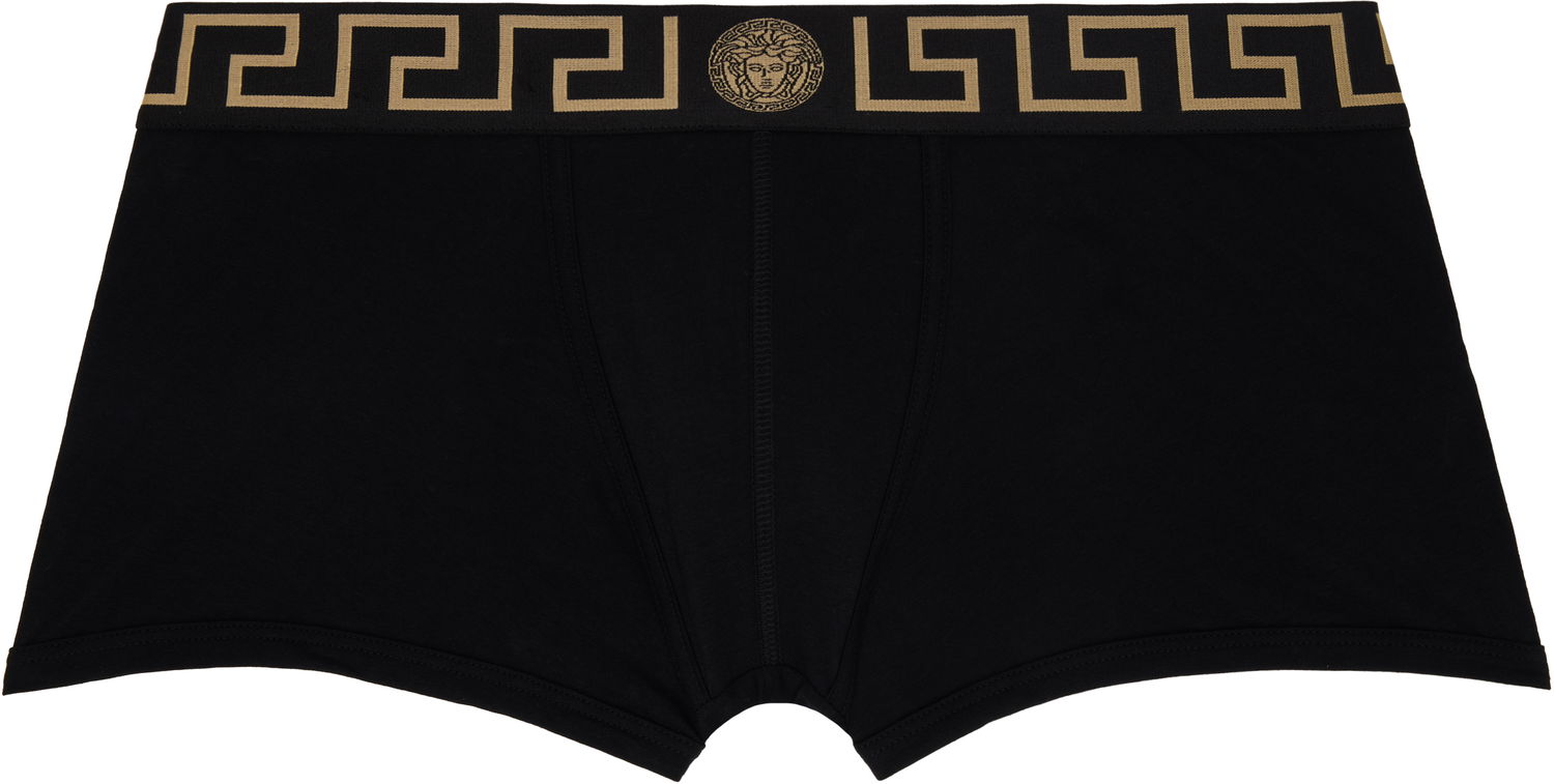 Boxare Versace Versace Two-Pack Greca Border Boxer Briefs Svart | AU10181_1A10011, 1