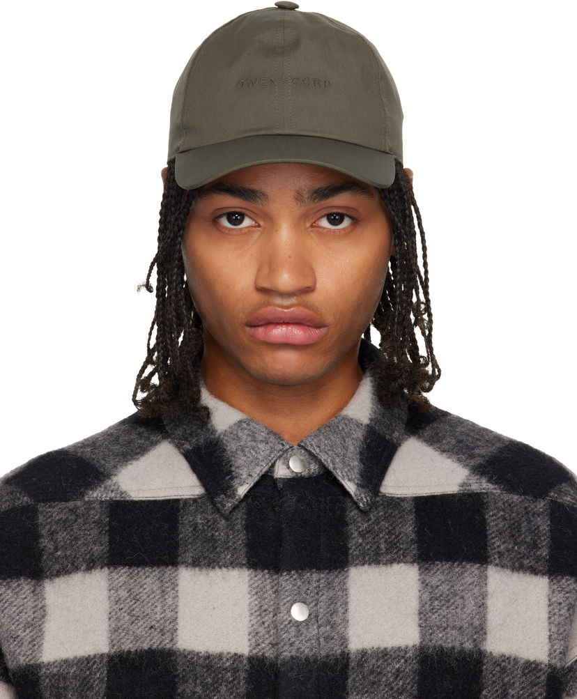 Keps Rick Owens Concordians Owenscorp Embroidered Cap Grön | RA02E0700 TEEM7