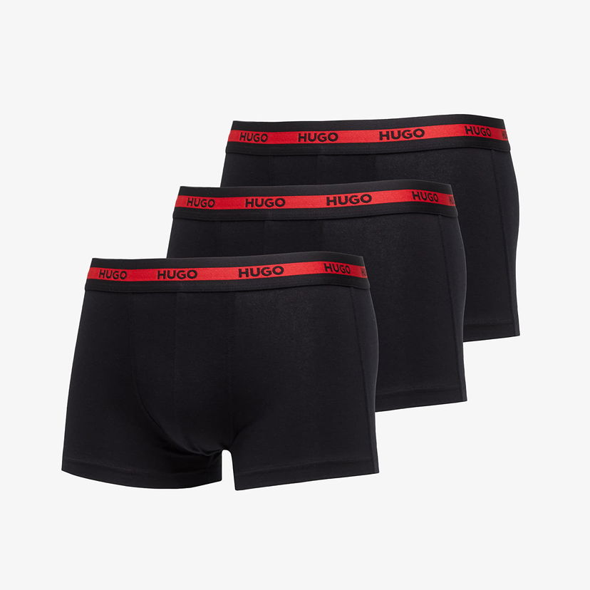 Boxare BOSS Logo-Waistband Stretch Trunks 3-Pack Black Svart | 50492375-002