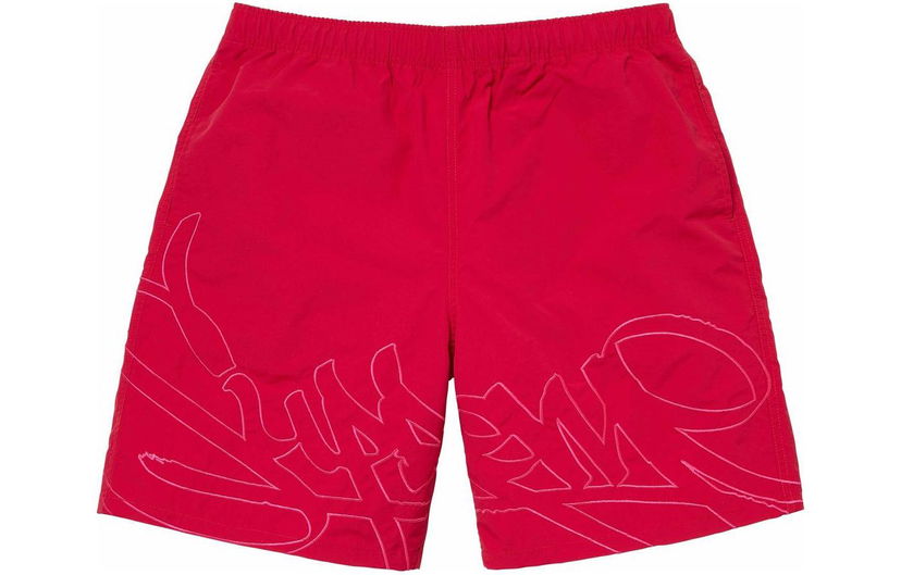 Badkläder Supreme Tag Water Shorts Röd | SUP-SS24-168