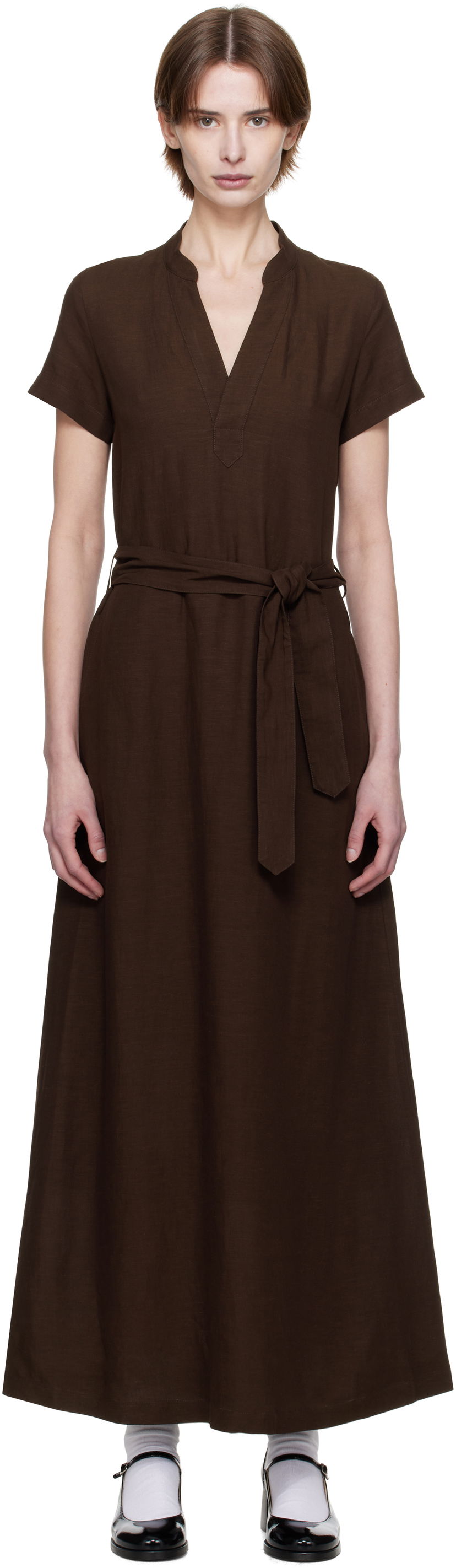 Klä A.P.C. A.P.C. Annelie Midi Dress Brun | VIALV-F35040