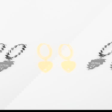 Örhängen GUESS Huggie Me Heart Charm Hoop Earrings with Crystal Detail Gul | JUBE03145JWYG-GOLD, 0