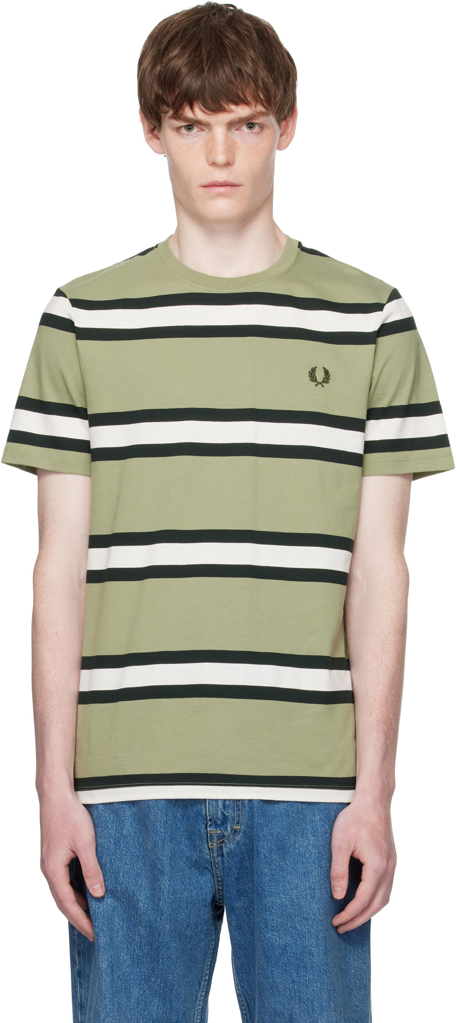 T-shirt Fred Perry Fred Perry Bold Stripe T-Shirt Grön | M9852, 0