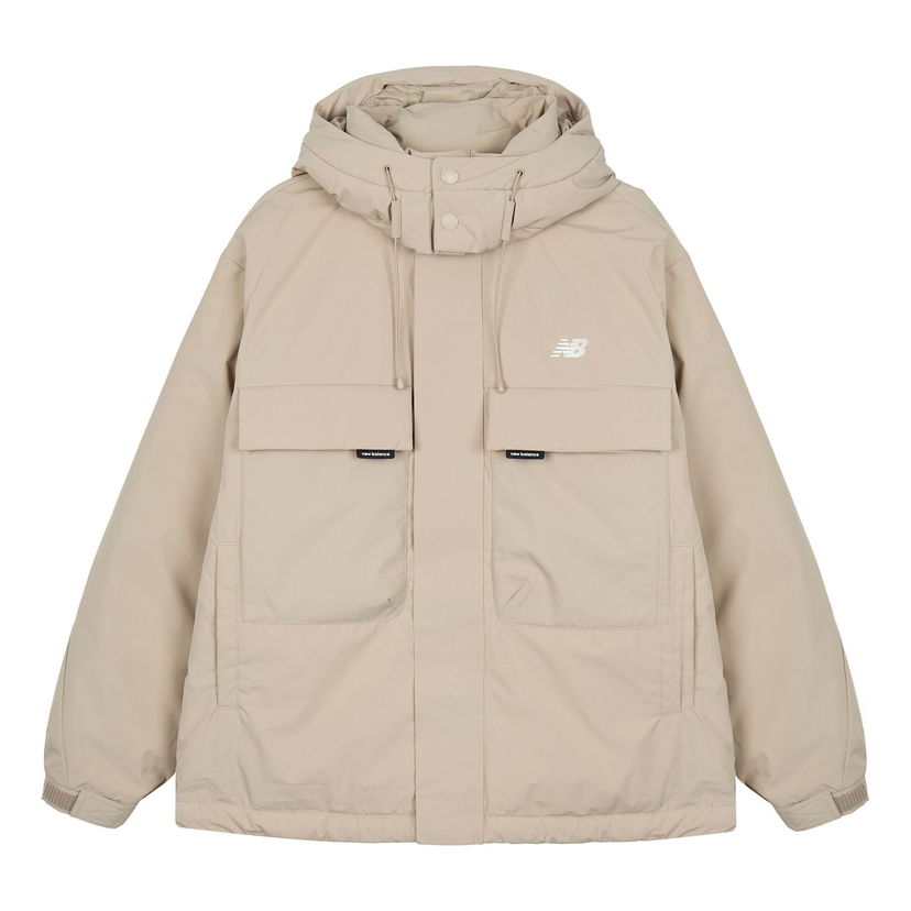 Parkas New Balance Lifestyle Down Jacket Beige | AMJ34317-SOT