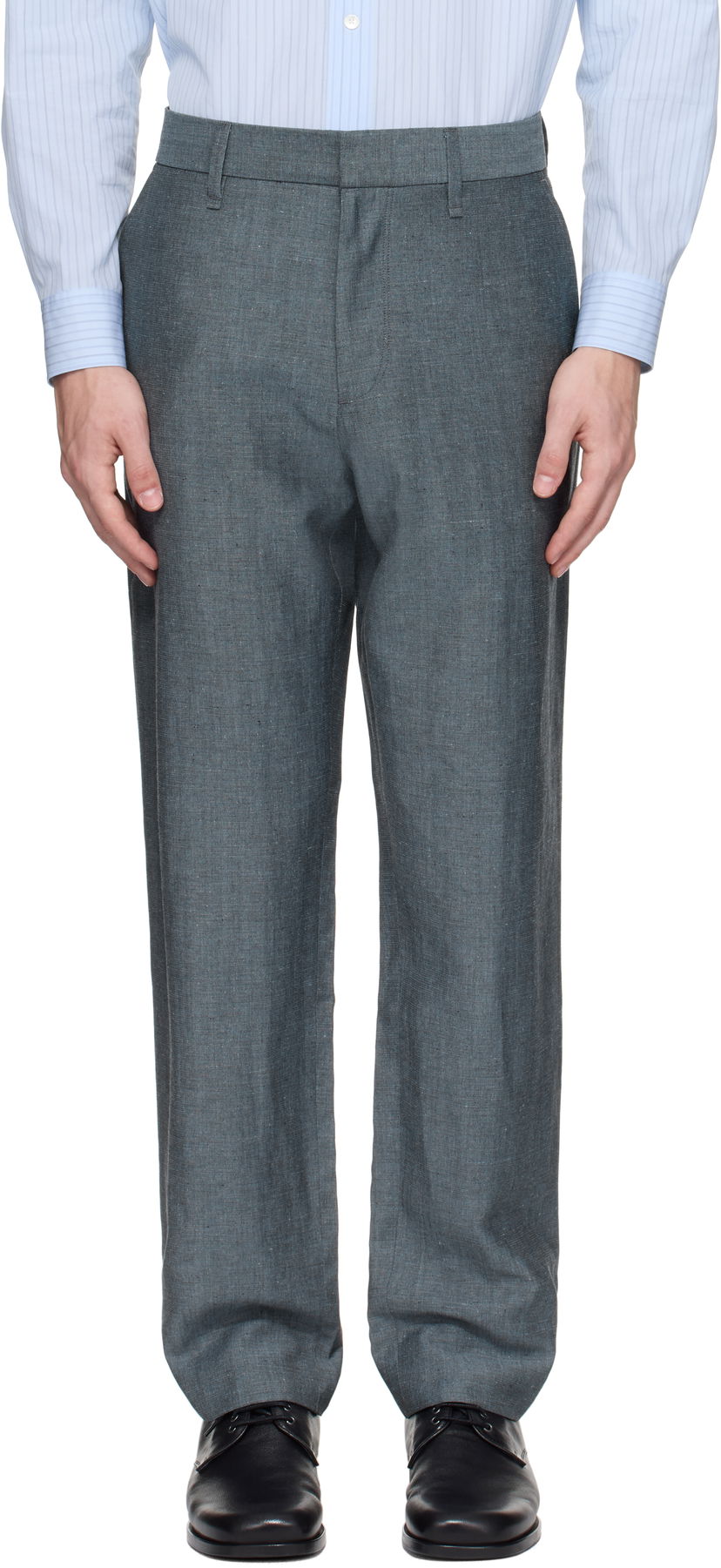 Byxor rag & bone rag & bone Evan Wool-Blend Trousers Grå | MBW25P7011DGML
