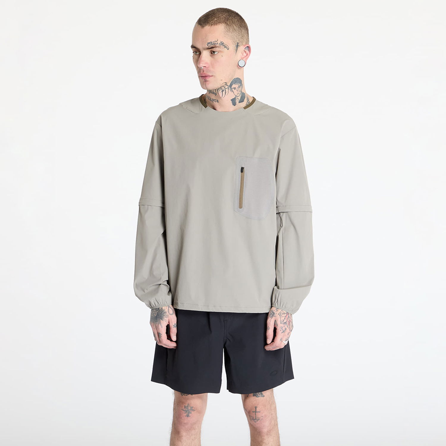 Sweater OAKLEY Oakley Latitude Flight Convert Shell Tee Grå | FOA406827-7C9, 0