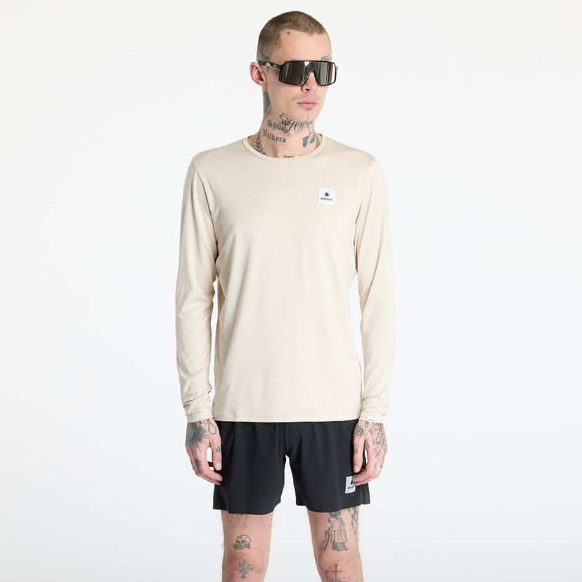 T-shirt Saysky SAYSKY Statement Pace Long Sleeve T-Shirt Beige | NMRLS22C8002