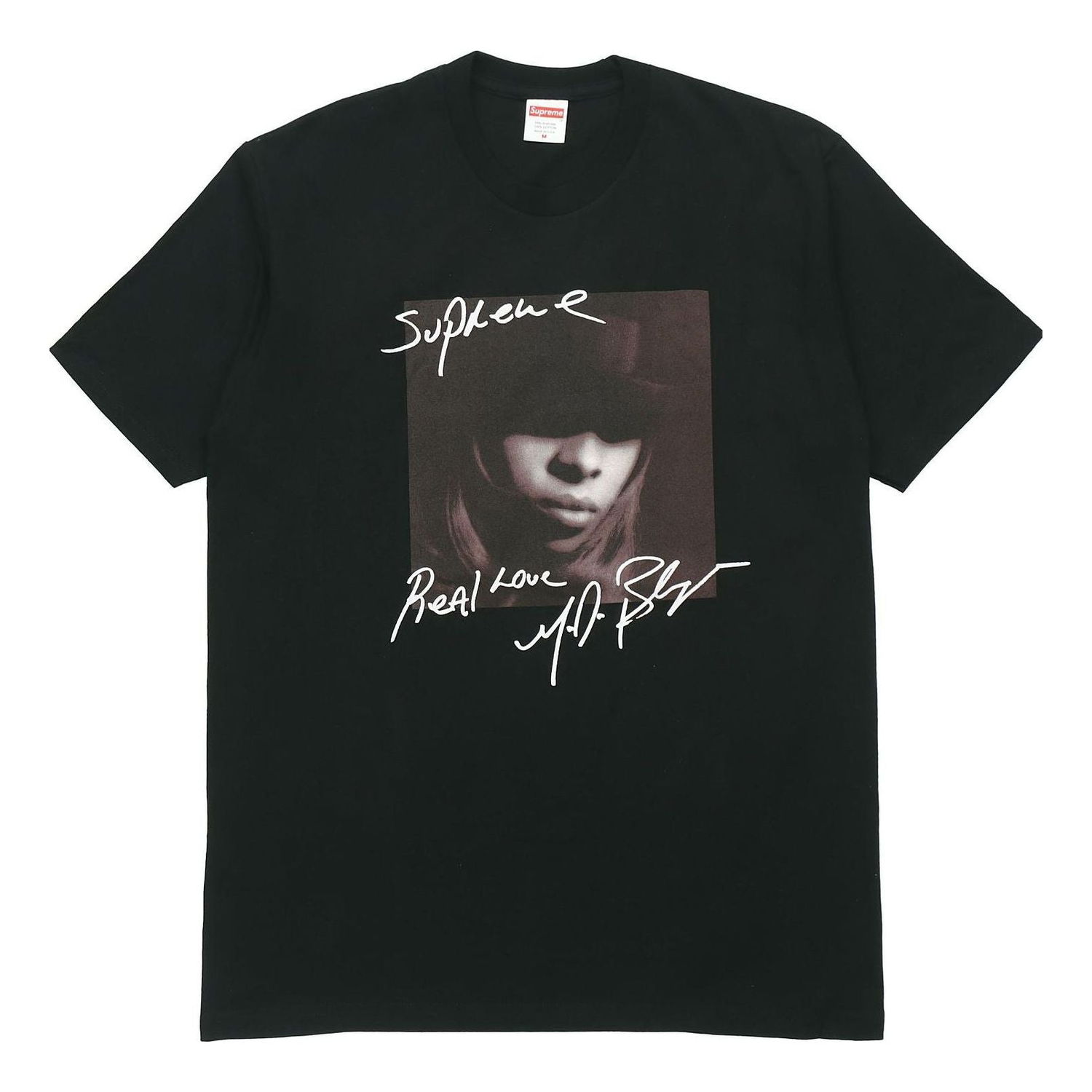 T-shirt Supreme Short Sleeve Mary J. Blige Tee With Photo Print Svart | SUP-FW19-229, 0