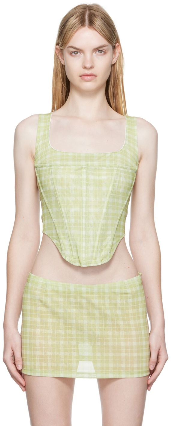 Kjol Miaou Miaou Campbell Plaid Tank Top Grön | 7020-CL-BBL-PM1