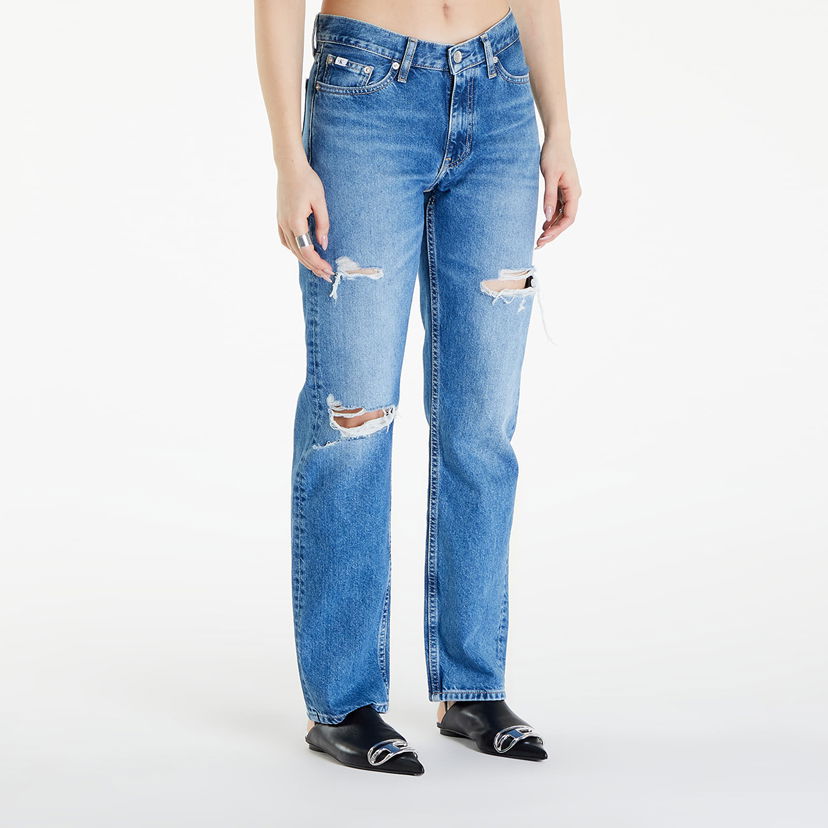 Byxor och jeans CALVIN KLEIN Jeans Low Rise Straight Jeans Blå | J20J222746 1A4