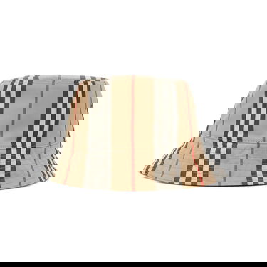 Hatt Burberry Reversible Icon Stripe Bucket Hat Beige | 8039355, 1