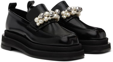 Kläder Simone Rocha Simone Rocha Bell Charm Heart Toe Platform Loafers Svart | LOF1B 0740, 3