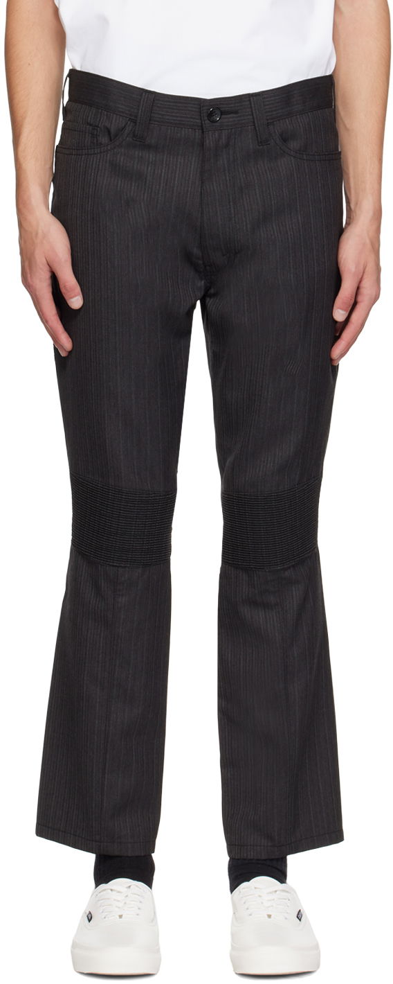 Byxor Junya Watanabe Ruched Detail Straight-Leg Trousers Svart | WL-P014-051