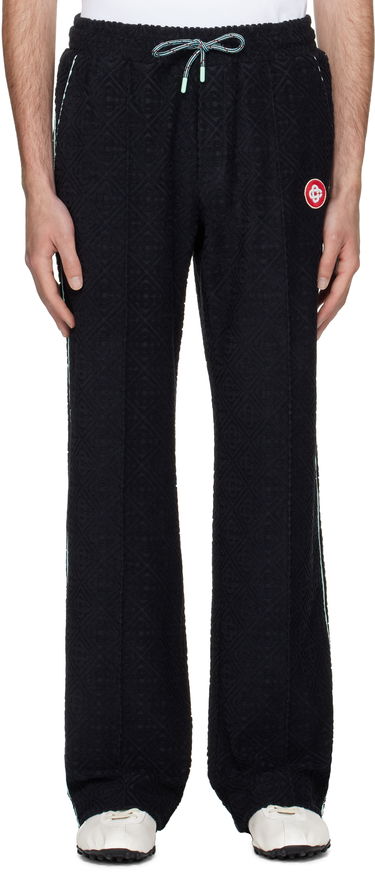 Träningsbyxor Casablanca Casablanca Monogram Jacquard Towelling Sweatpants Svart | MPF25-JTR-270-01, 0