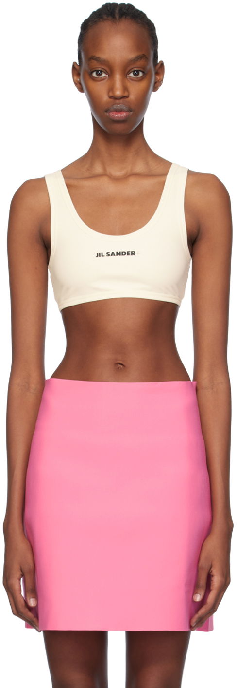 Linne Jil Sander Cropped Tank Top Vit | J40BR0004_J20011