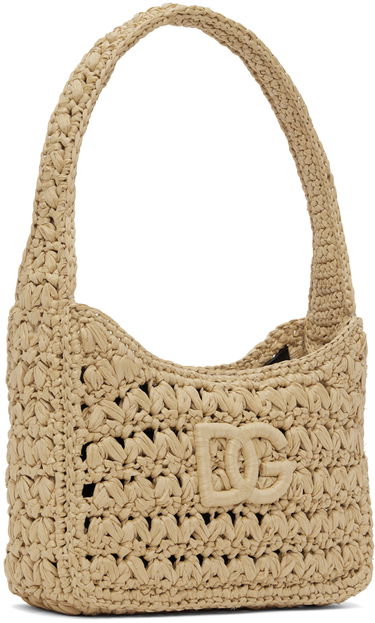 Tygpåse Dolce & Gabbana Dolce & Gabbana Crochet Shoulder Bag Beige | BB7657A4547, 1