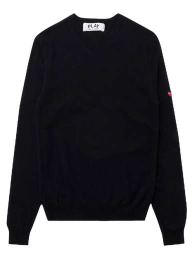 Sweater Comme des Garçons PLAY Small Heart Crewneck Mörkblå | az n040 051 2