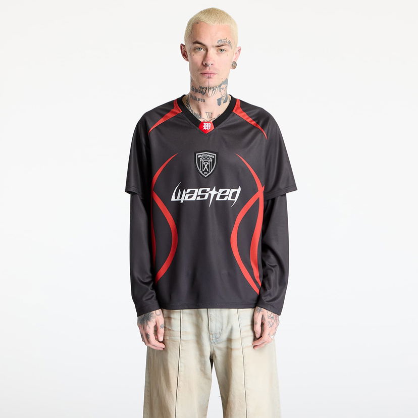 Jersey Wasted Paris Wasted Paris M Blade Football Jersey Svart | WP_000274