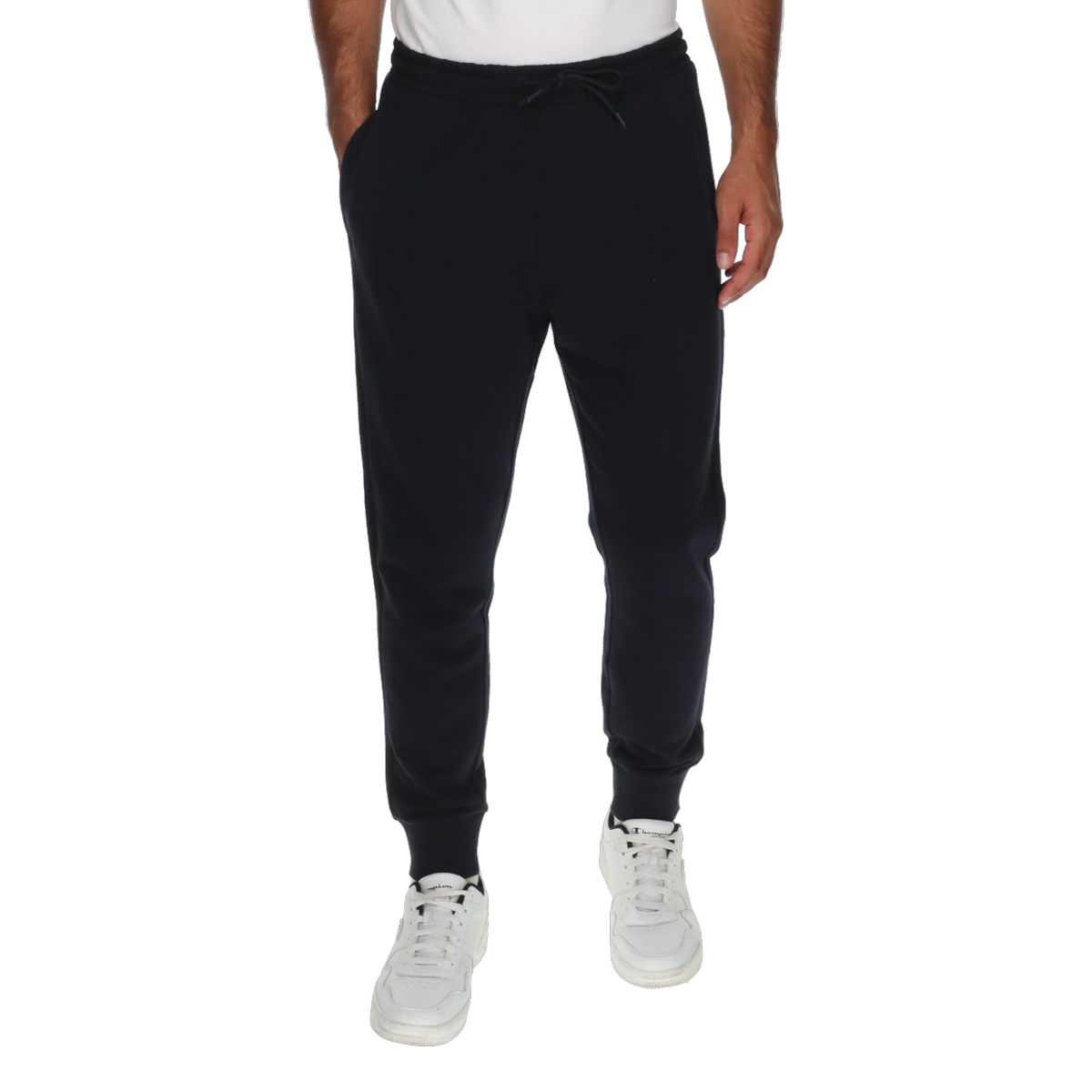Träningsbyxor Champion Drawstring Rib Cuff Joggers Svart | 222114-BS501, 0