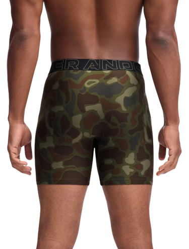 Boxare Under Armour Under Armour Print 6in Boxer Shorts (3-Pack) Grön | 1383879-392, 3