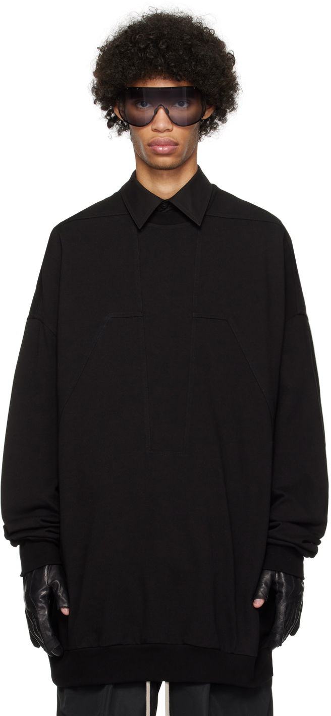 Sweatshirt Rick Owens Splintered Peter Sweatshirt Svart | RU01D3278 BA
