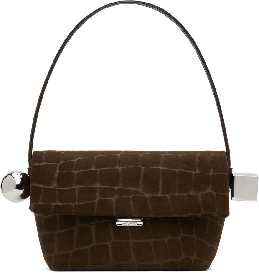 Handväska Jacquemus Jacquemus 'The Rond Carré' Shoulder Bag Brun | 25E243BA383-3243