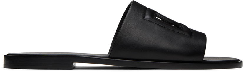 Sneakers och skor Dolce & Gabbana Black Logo Slides Svart | A80397AO602