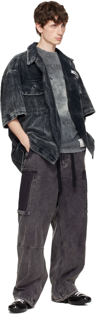 Cargo byxor Maison MIHARA YASUHIRO Maison MIHARA YASUHIRO Cotton Satin Cargo Pants Grå | J14PT172, 3