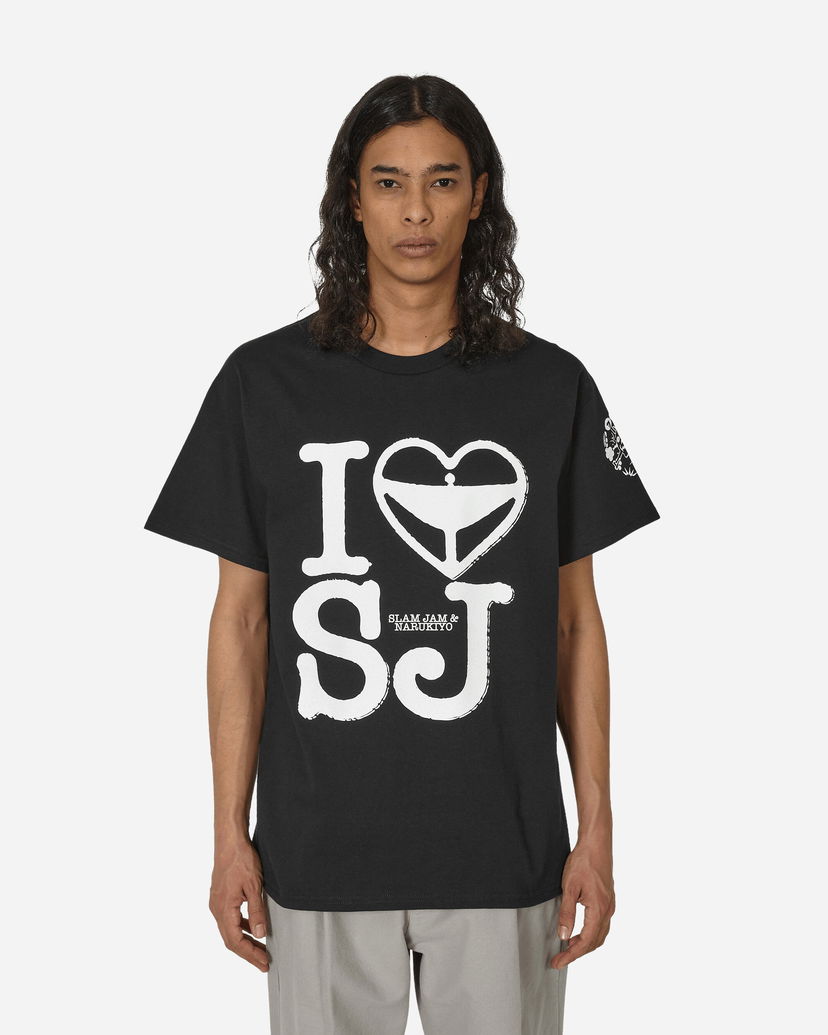 T-shirt Slam Jam Graphic Print Cotton T-Shirt Svart | NKSJANNIVTEE 001