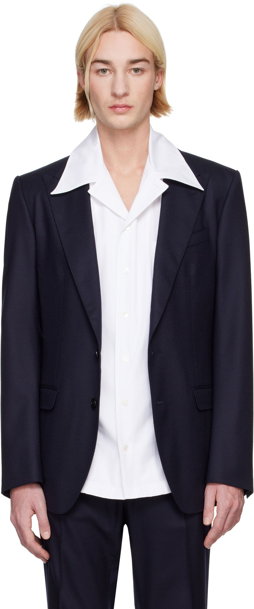 Jacka Dolce & Gabbana Designer Taormina-Fit Single-Breasted Blazer Blå | G2NW0TGI251