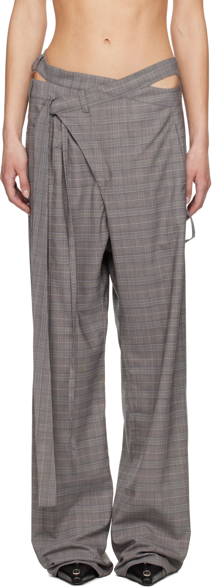 Byxor Ottolinger Ottolinger Signature Wrap Suit Trousers Grå | 123-201523-02