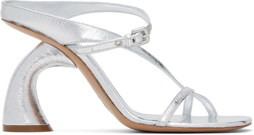 Tillbehör Dries Van Noten Dries Van Noten Strappy Sculptural Heeled Sandals Metallisk | WS251-1623-207