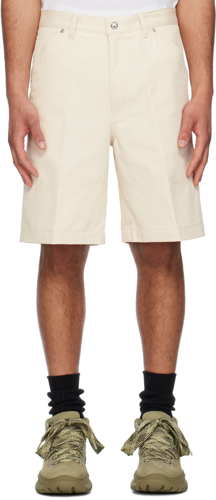 Shorts Moncler Moncler Cotton Bermuda Shorts Beige | K10912B00008M6724