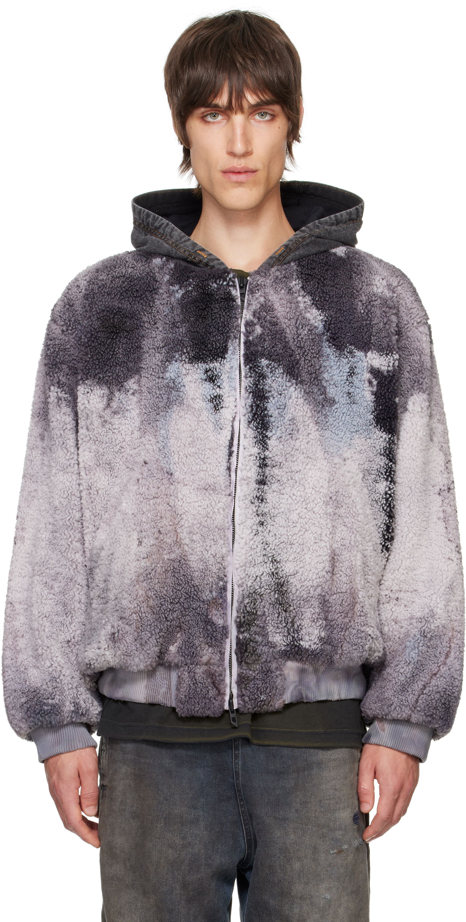 Jacka Diesel Fleece Grå | A14392-0QKAN-93R, 0