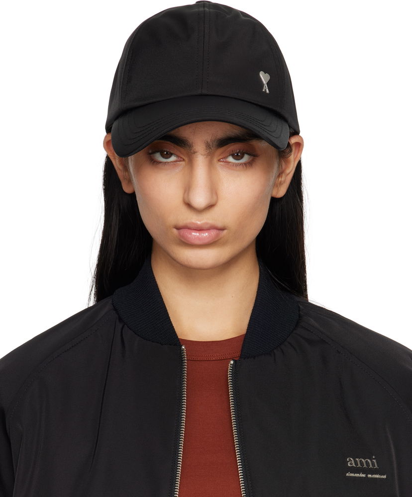 Keps AMI AMI De Coeur Stud Twill Cap Svart | UCP023.PA0007